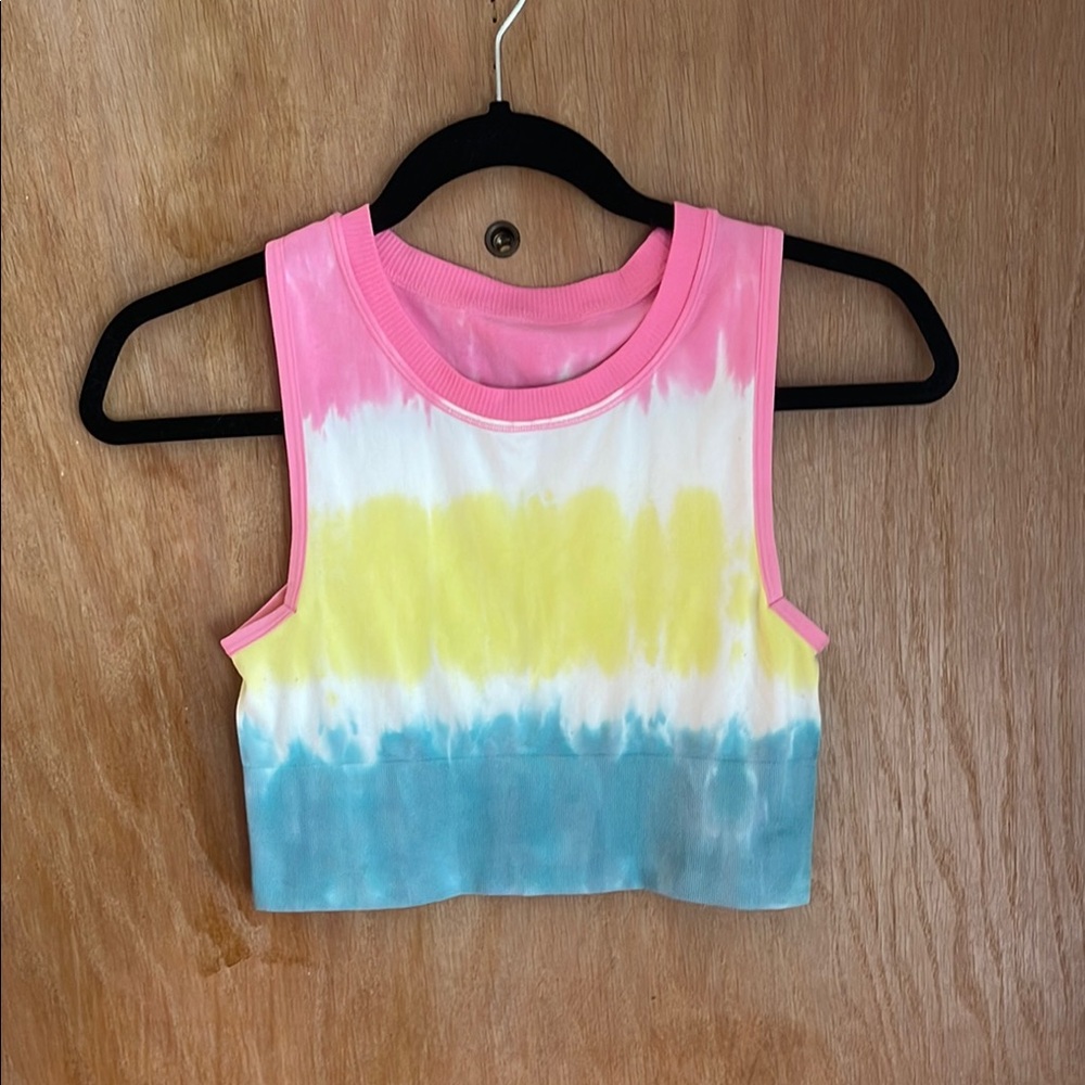 Tie-Dye Cropped Tank Top